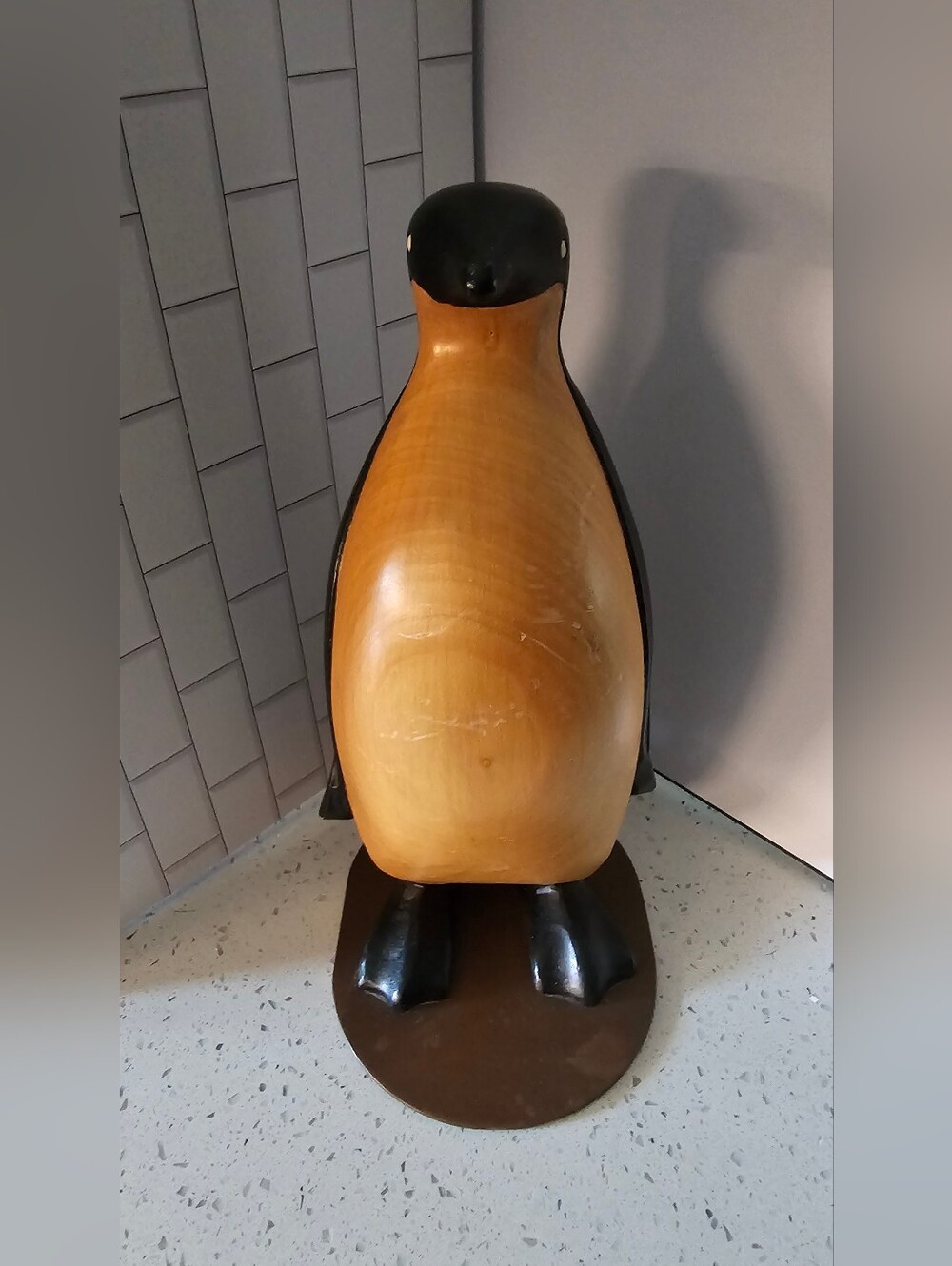 Vintage Sarreid Ltd Mid-Century Modern Penguin Sculpture Brass Base Made in SPA